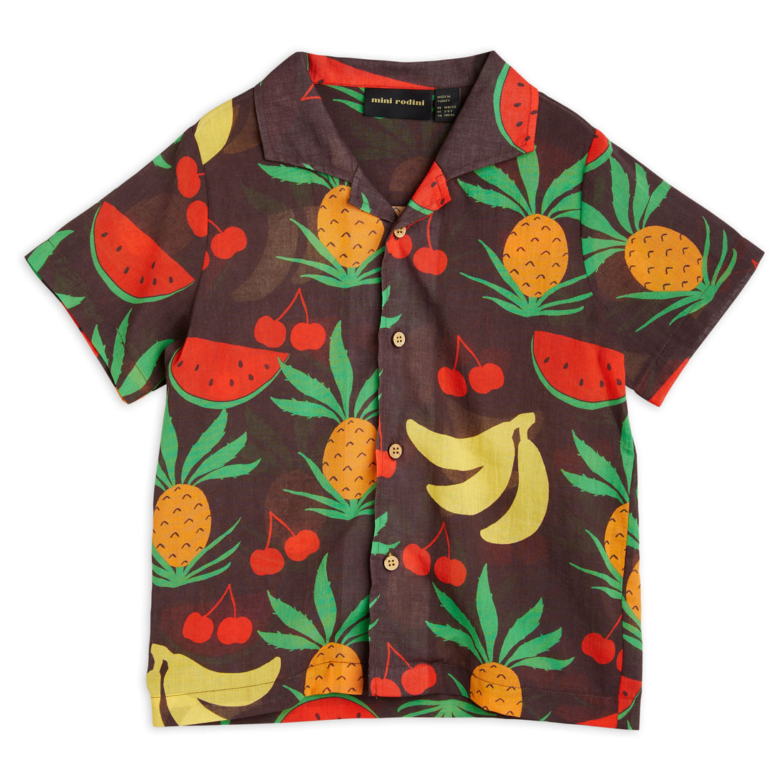 Mini Rodini Brown Fruits Woven Shirt