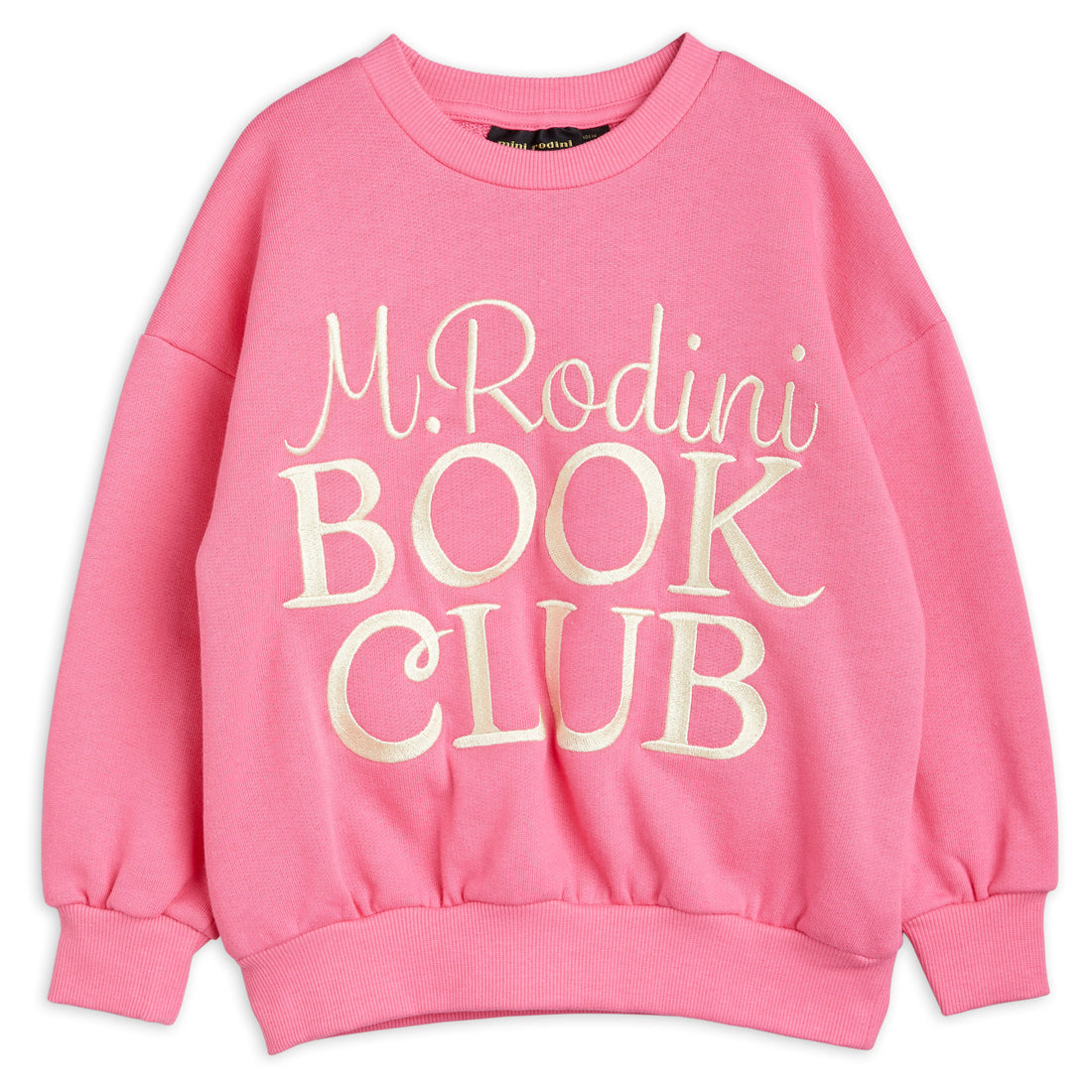 Mini Rodini Pink Book Club Embroidered Sweatshirt