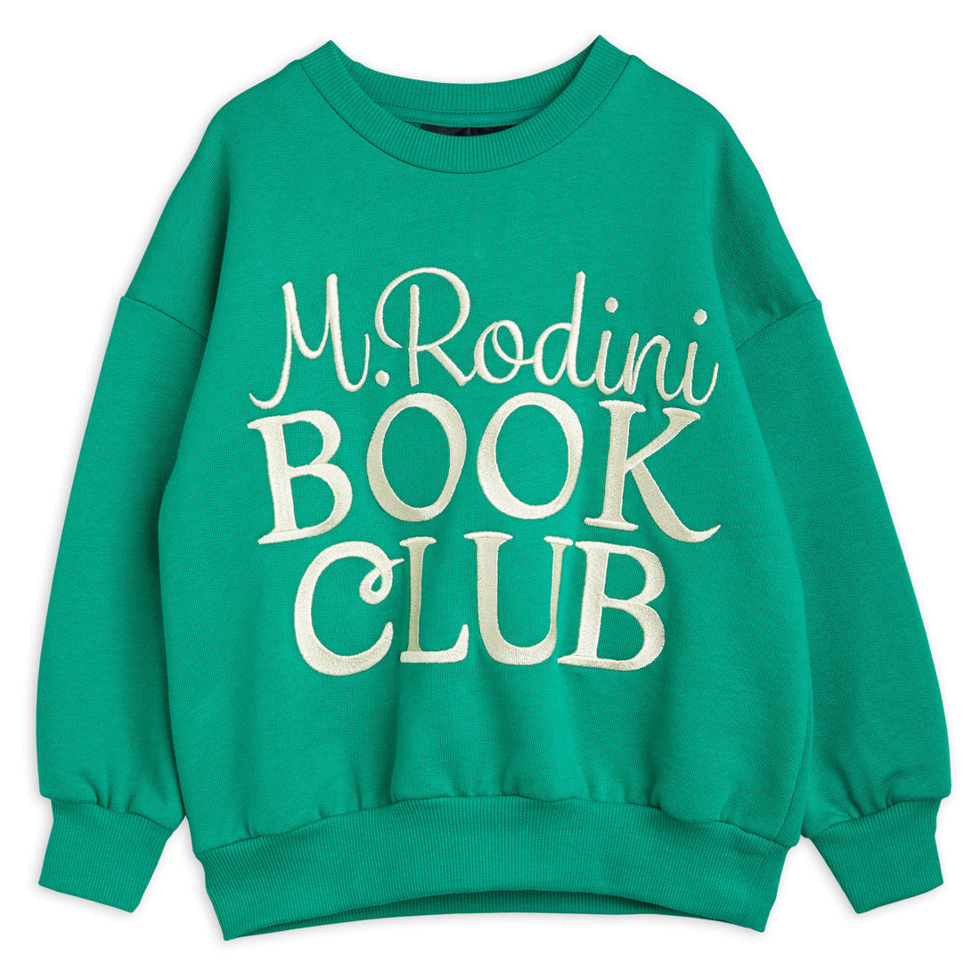 Mini Rodini Green Book Club Embroidered Sweatshirt