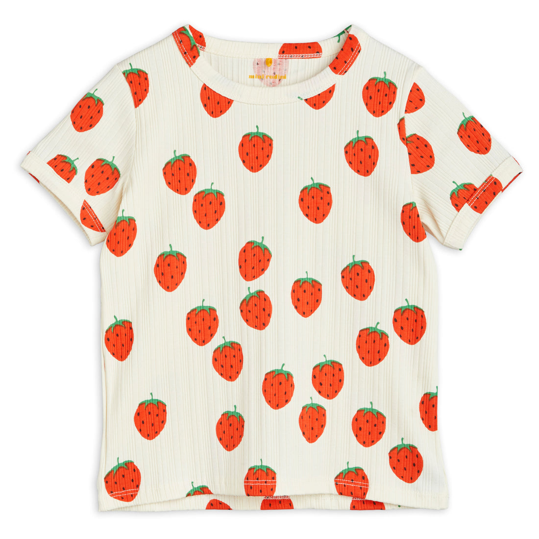 Mini Rodini Offwhite Strawberries Tee