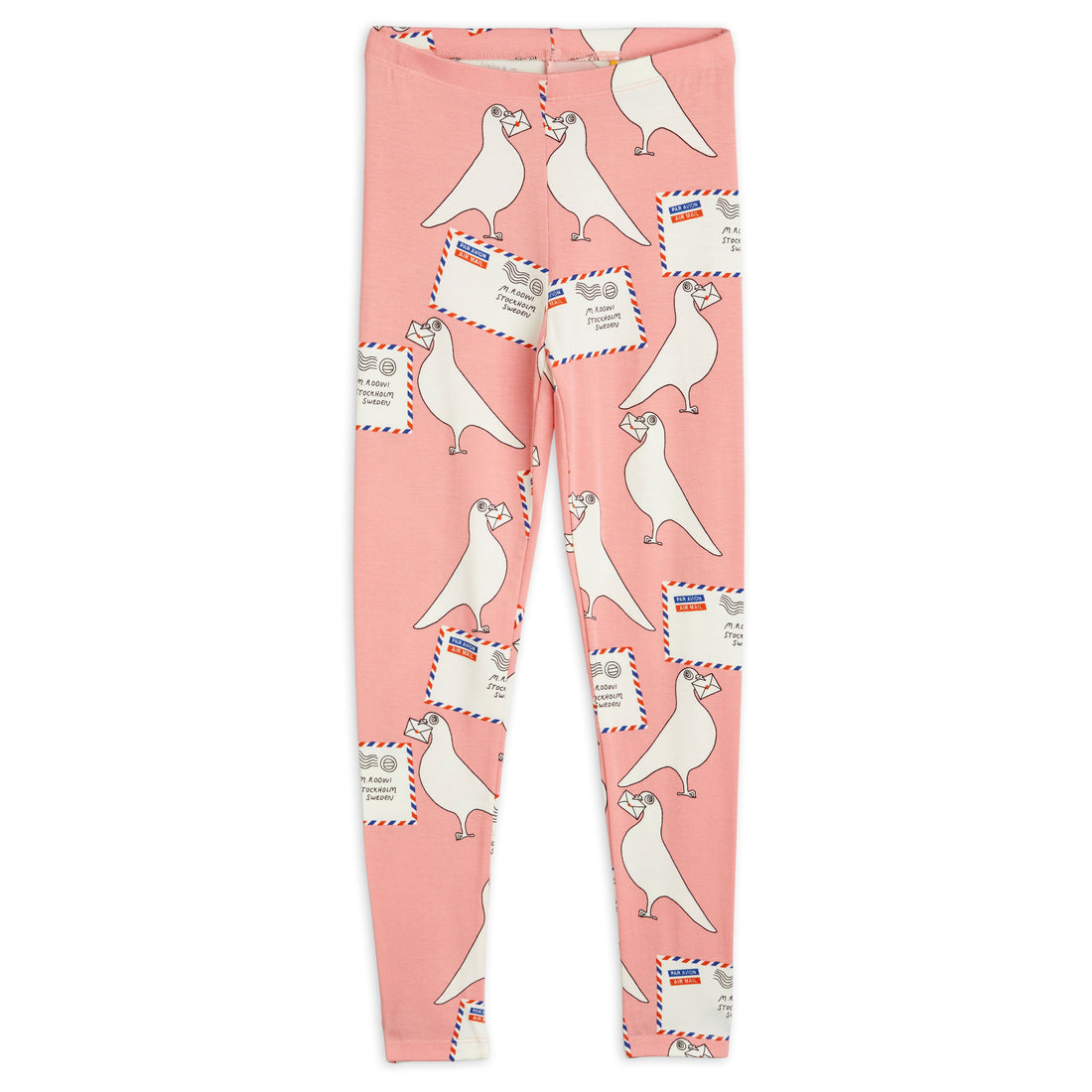 Mini Rodini Pink Pigeons Tencel Leggings