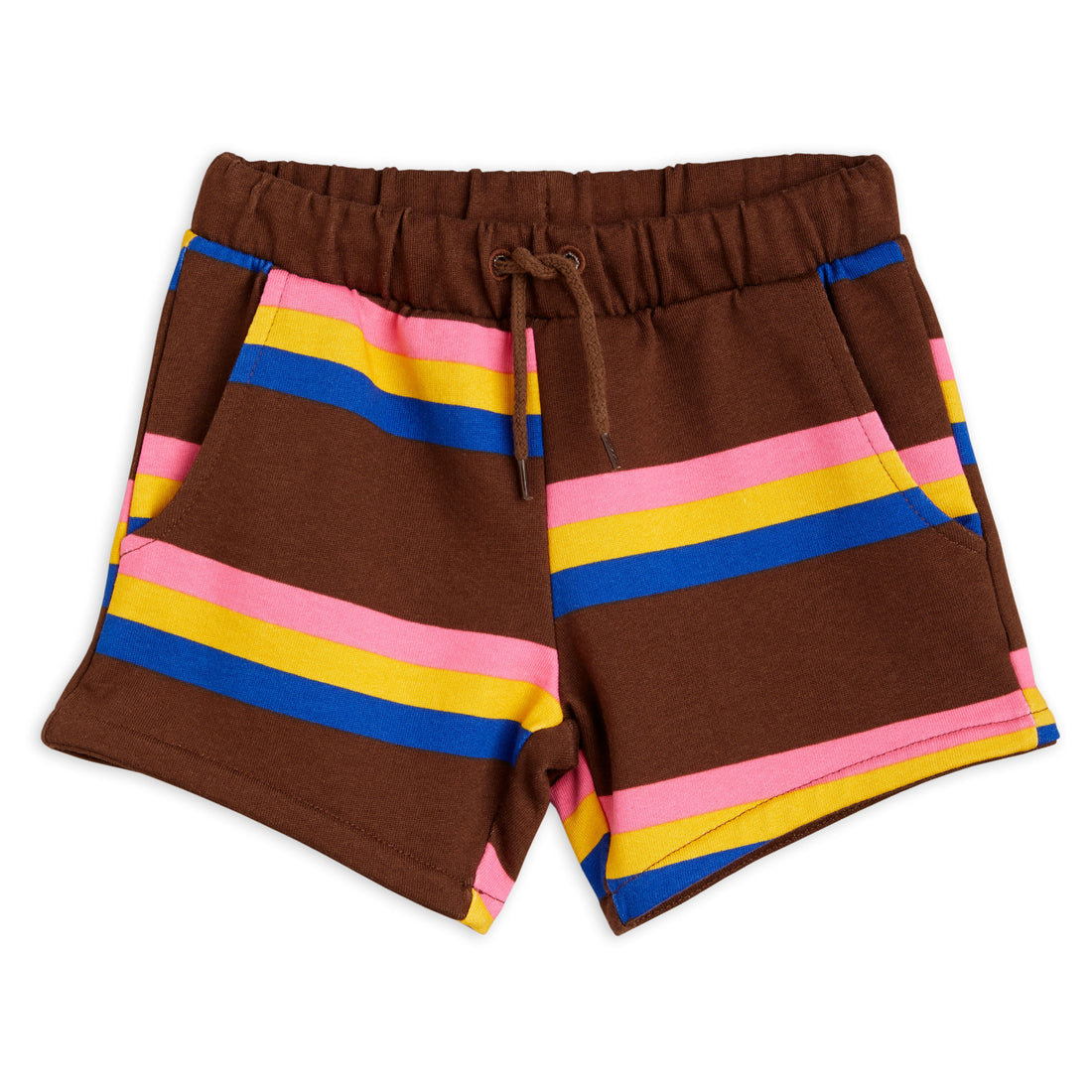Mini Rodini Brown Stripe Sweatshorts