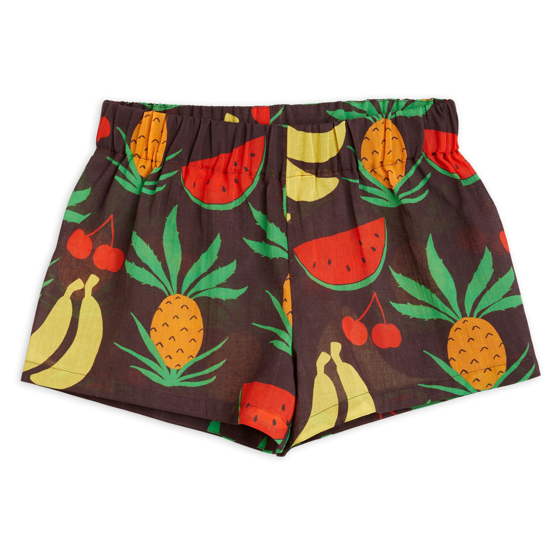 Mini Rodini Brown Fruits Woven Shorts