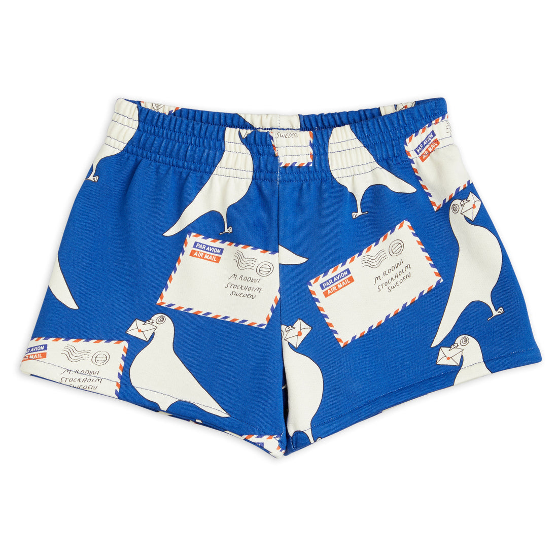 Mini Rodini Blue Pigeons Sweatshorts