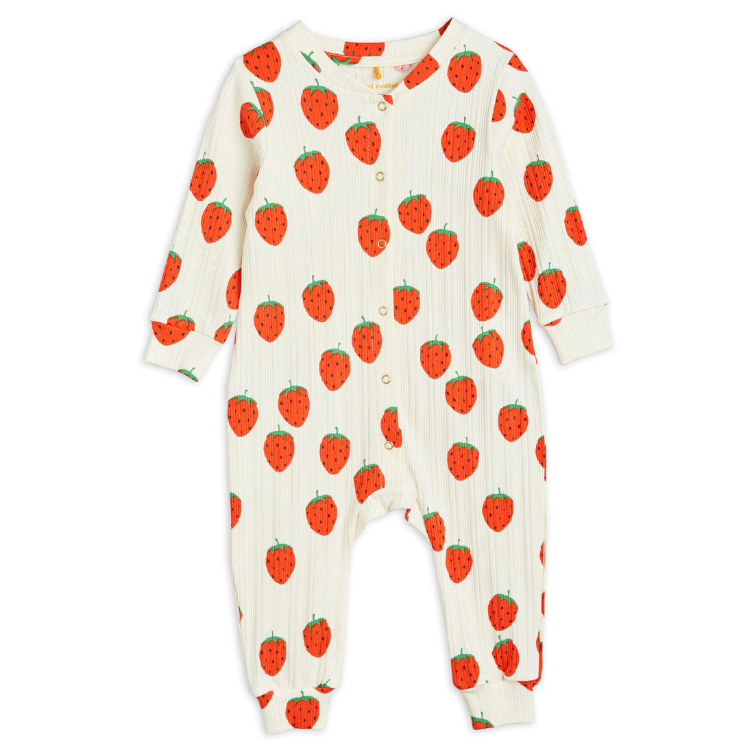 Mini Rodini Offwhite Strawberries Jumpsuit