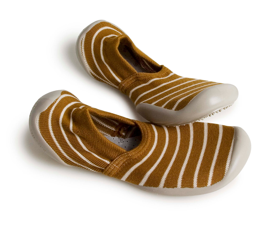 Collegien Brown Striped Biarritz Slippers