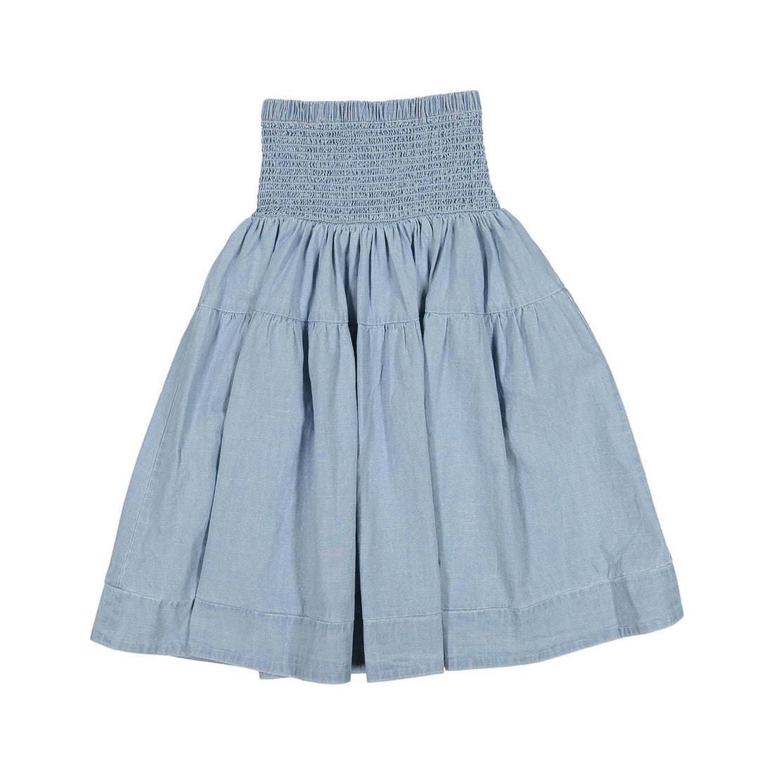 Steph Chambray Shirred Skirt