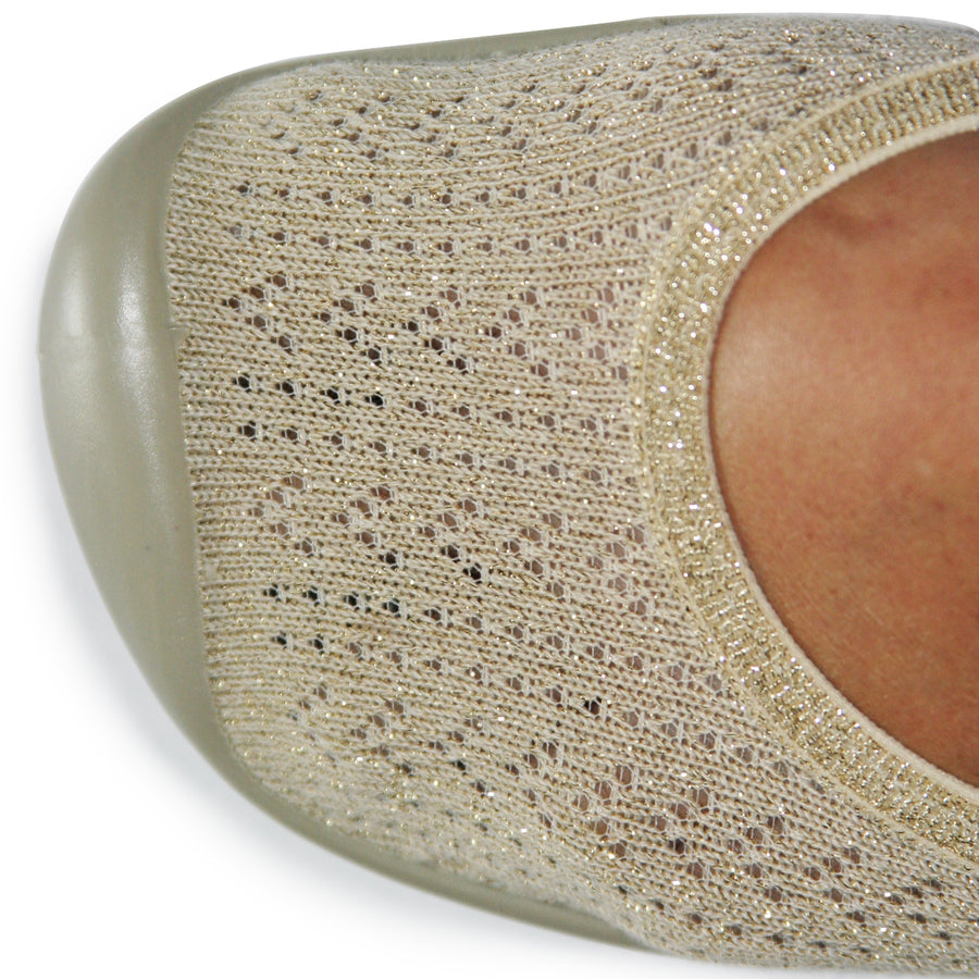Collegien Cream Sable Dore Ballerina Slippers
