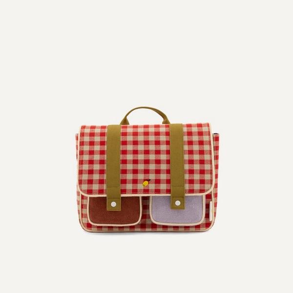 Sticky Lemon Poppy Gingham School Bag
