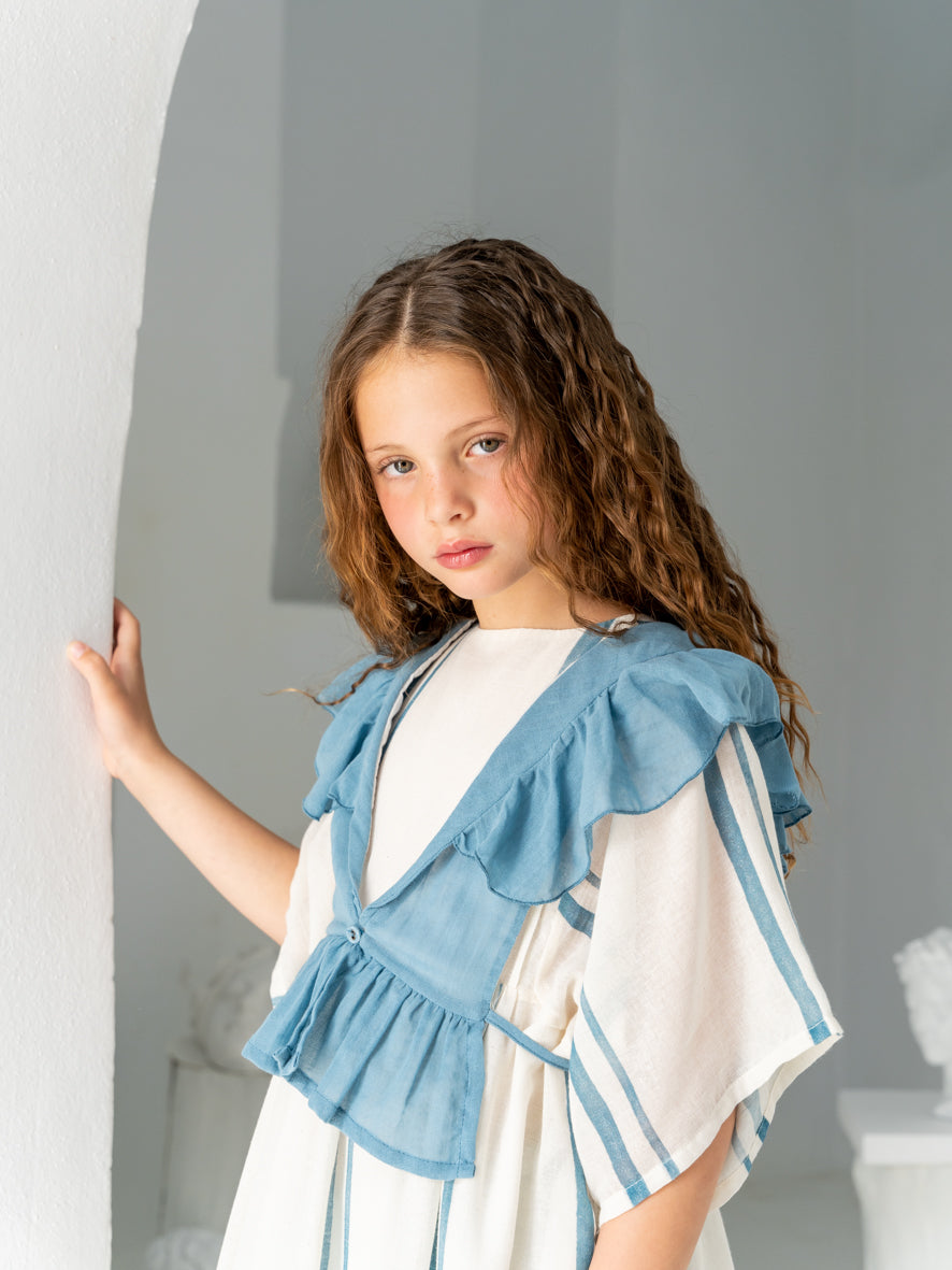Belle Chiara Blue Double Stripe Hestia Dress