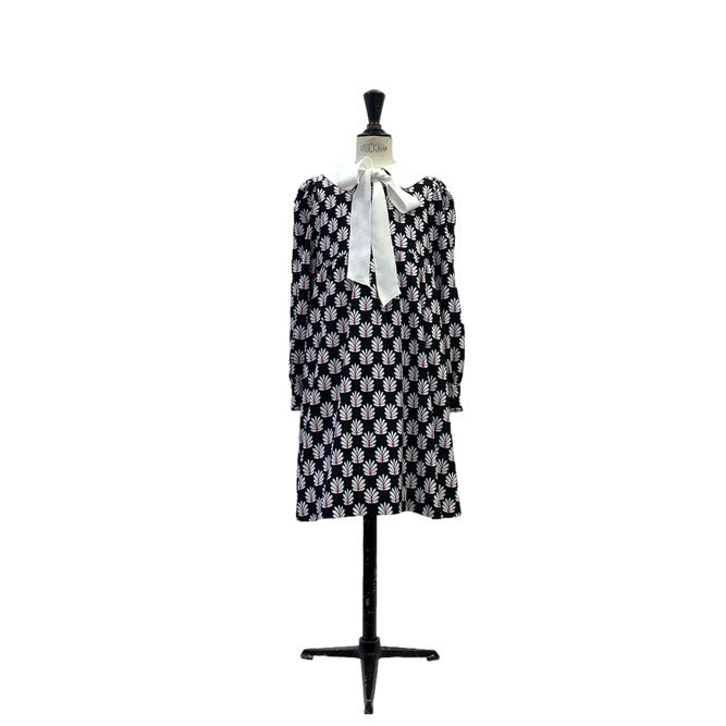 Lemoniez Geometric Flowers collar Foxtrot Dress