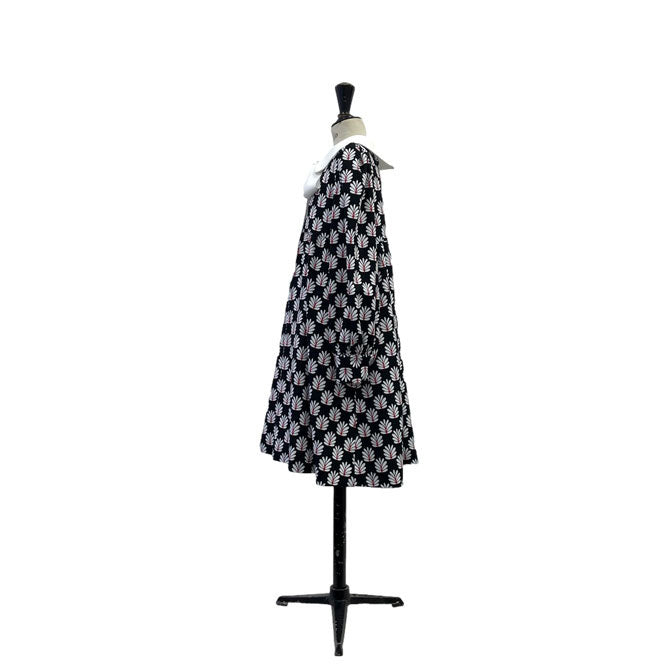 Lemoniez Geometric Flowers collar Foxtrot Dress