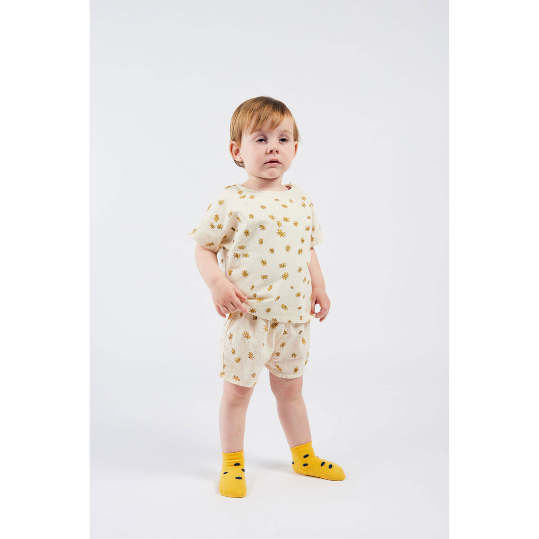 Bobo Choses Daisy Print Short Sleeve Sweatshirt