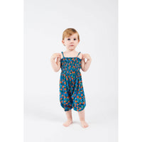 Bobo Choses Oranges Print Smocked Overalls