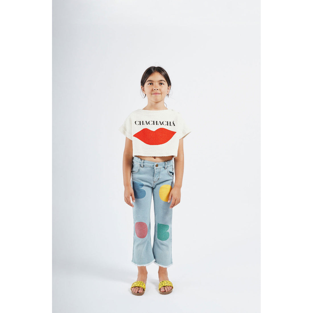 Bobo Choses Chachacha Kiss Cropped Sweatshirt
