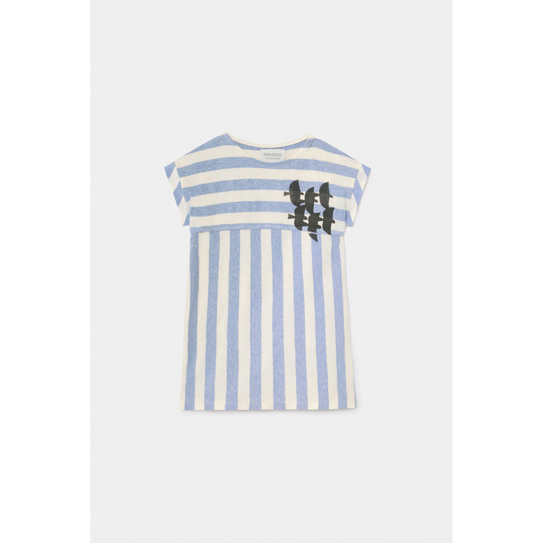 Bobo Choses Flying Birds Striped T-shirt Dress