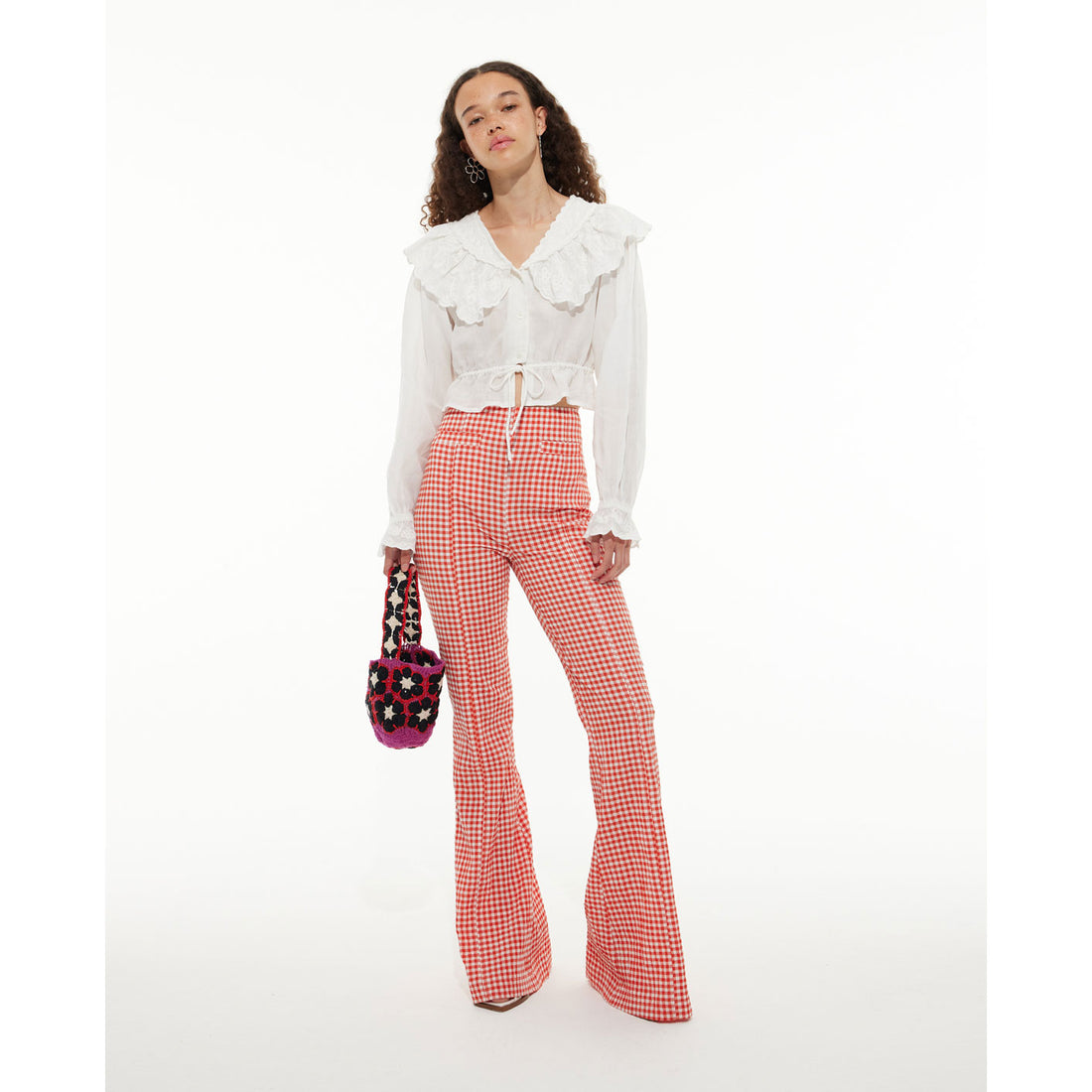 Les Coyotes De Paris Off White Romantic Embroidered Blouse