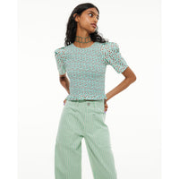 Les Coyotes De Paris Fruity Printed Poplin Smock Top