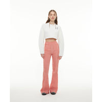 Les Coyotes De Paris Chalk White Cropped Logo Sweatshirt