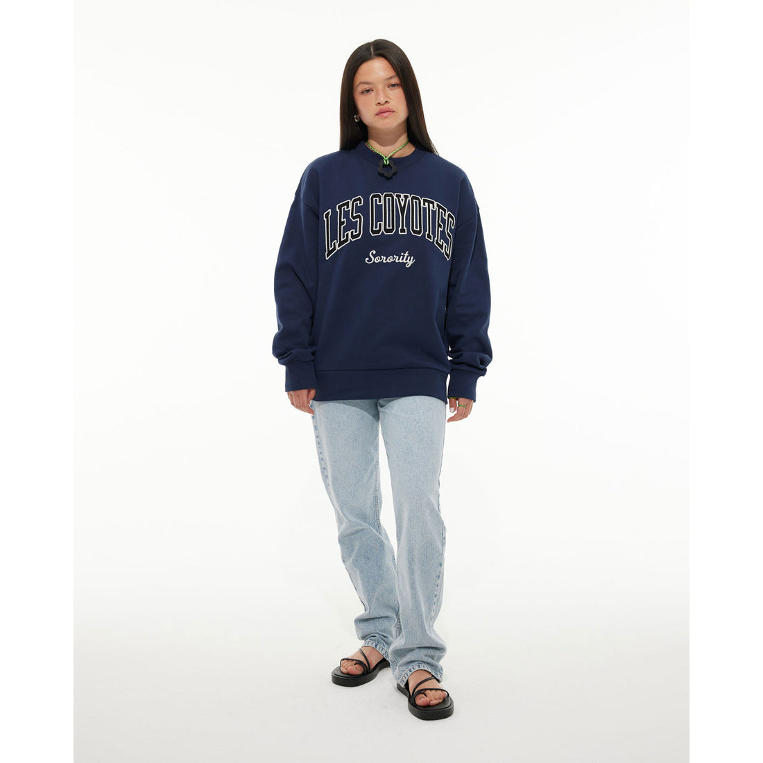 Les Coyotes De Paris Navy Large Logo Sweatshirt
