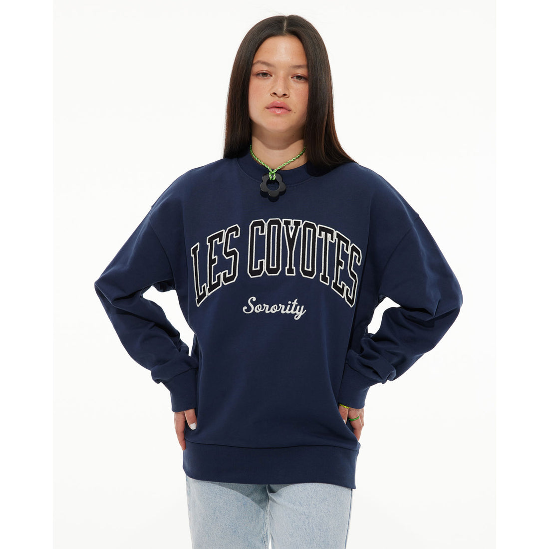 Les Coyotes De Paris Navy Large Logo Sweatshirt