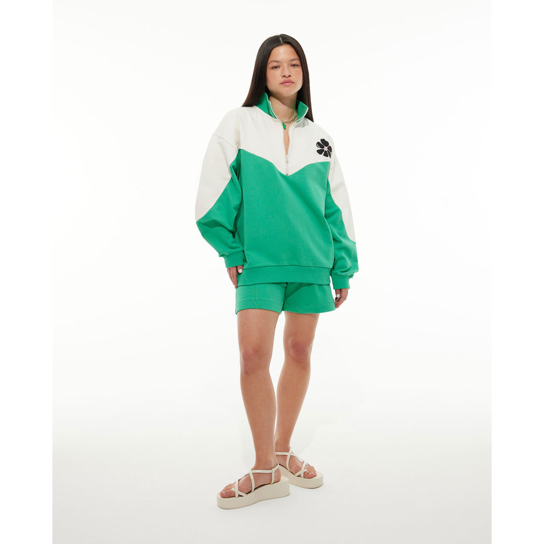 Les Coyotes De Paris Colorblock Color Block Sweatshirt