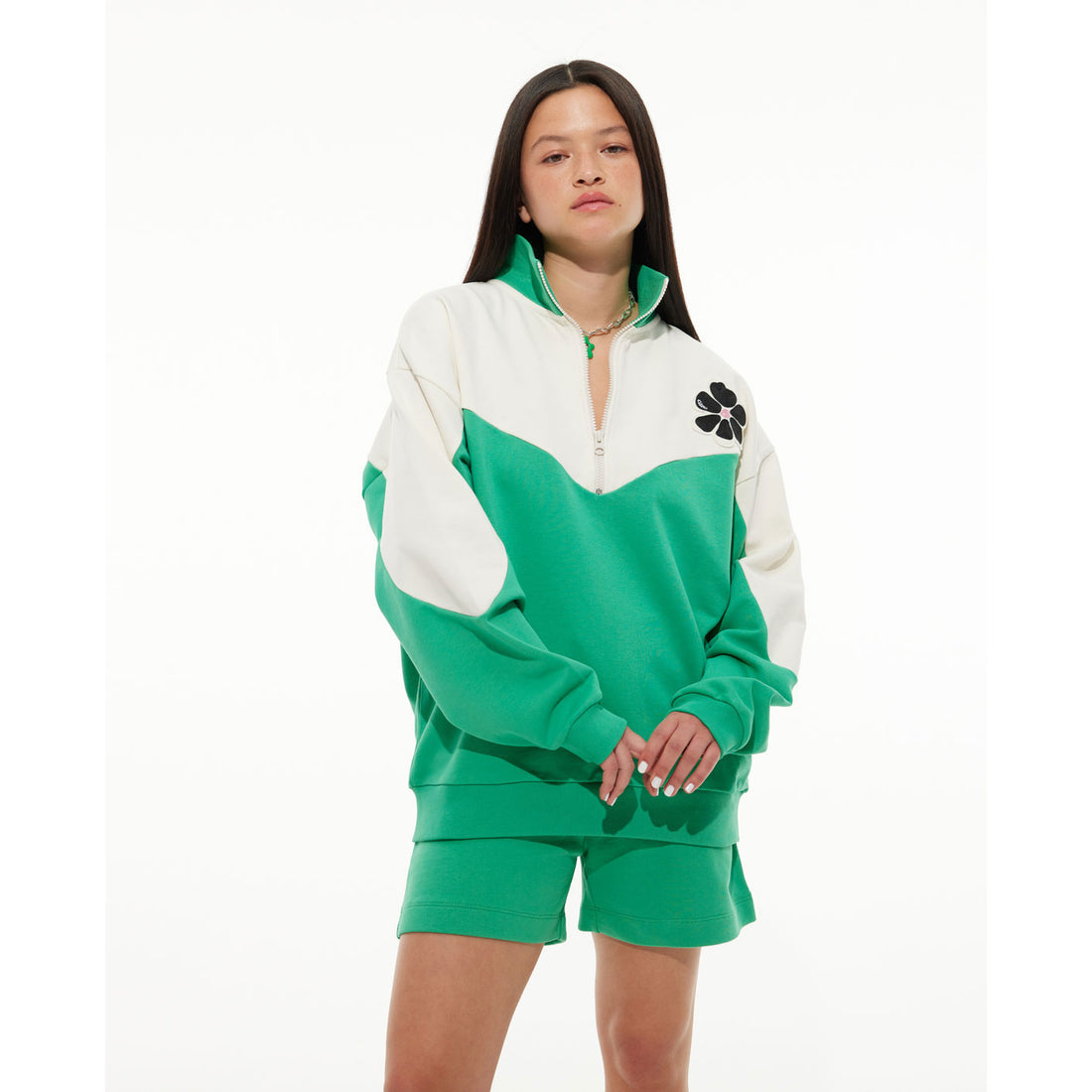 Les Coyotes De Paris Colorblock Color Block Sweatshirt