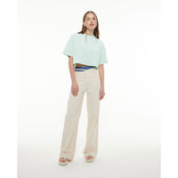 Les Coyotes De Paris Light Mint Logo Cropped Tee