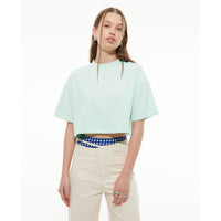 Les Coyotes De Paris Light Mint Logo Cropped Tee