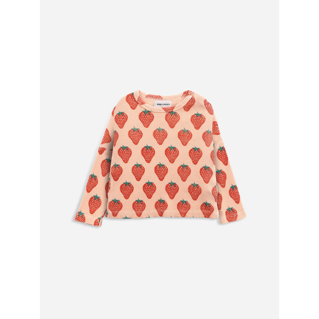 Bobo Choses Strawberry All Over Long Sleeve Overall