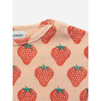 Bobo Choses Strawberry All Over Long Sleeve Overall
