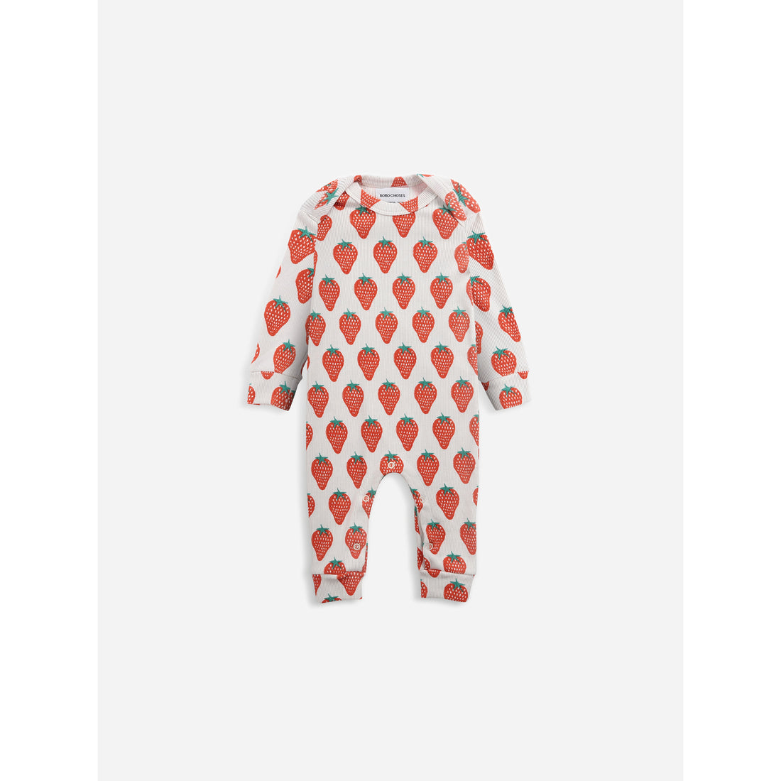 Bobo Choses Strawberry All Over Long Sleeve Overall