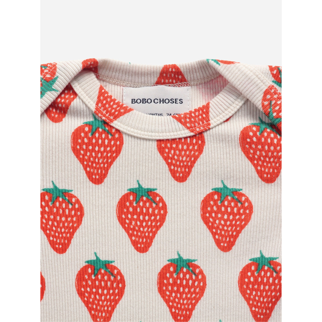Bobo Choses Strawberry All Over Long Sleeve Overall