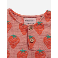 Bobo Choses Strawberry All Over Woven Playsuit
