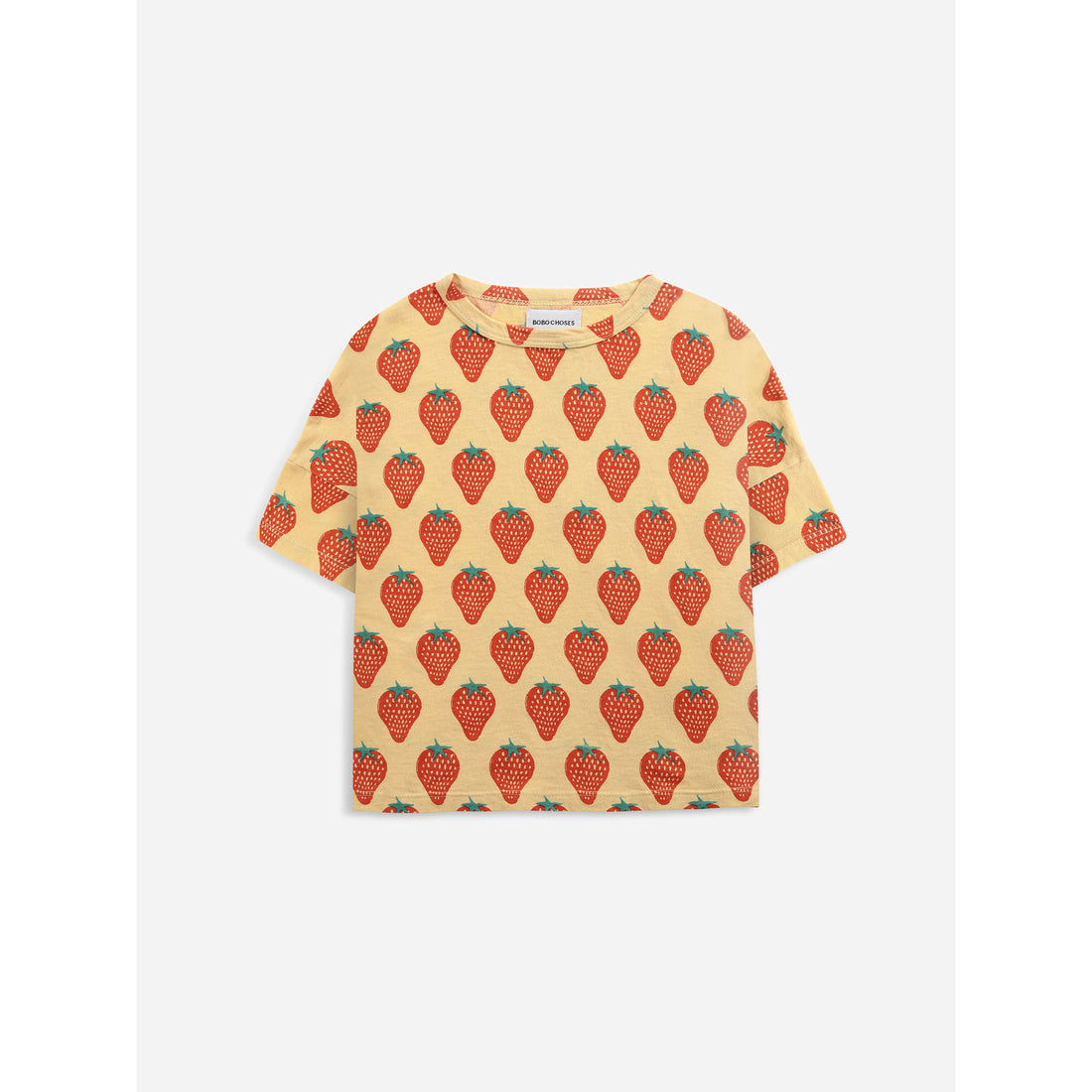 Bobo Choses Strawberry All Over Short Sleeve T-Shirt