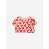 Bobo Choses Strawberry All Over Cropped Sweatshirt