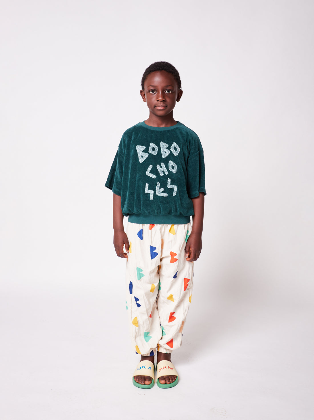 Bobo Choses Have A Nice Day Short Sleeve Terry Sweatshirt