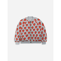 Bobo Choses Strawberry All Over Zipped Sweatshirt