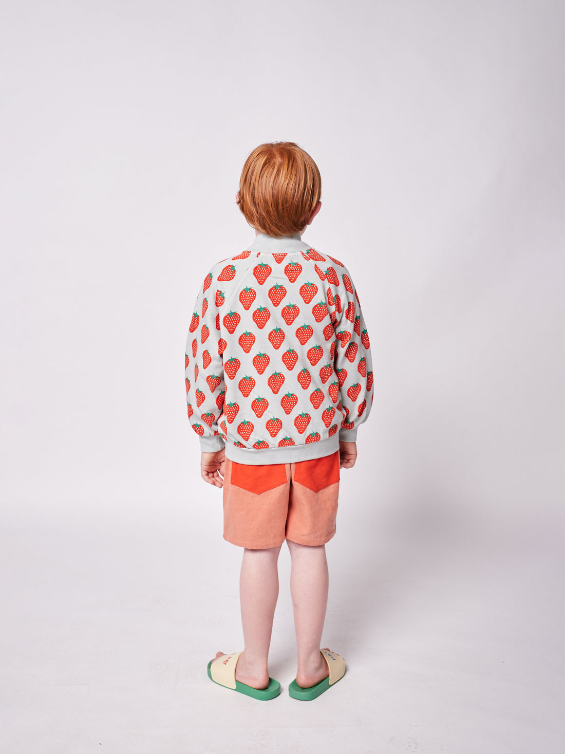 Bobo Choses Strawberry All Over Zipped Sweatshirt