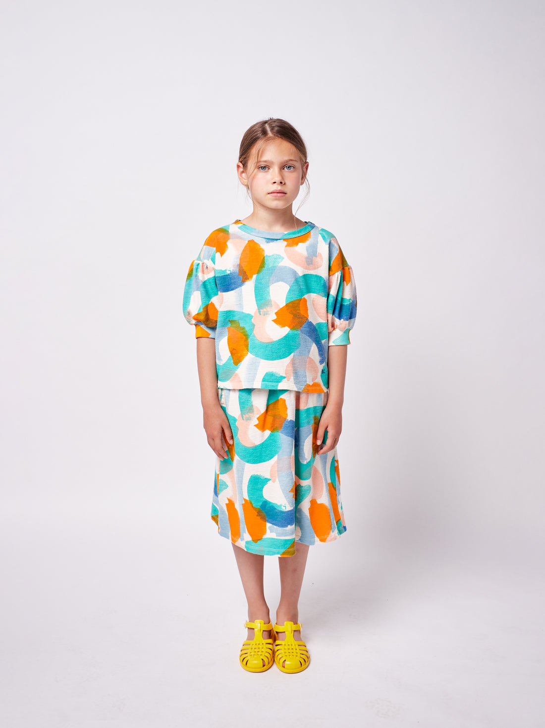 Bobo Choses Brushstrokes All Over Midi Skirt