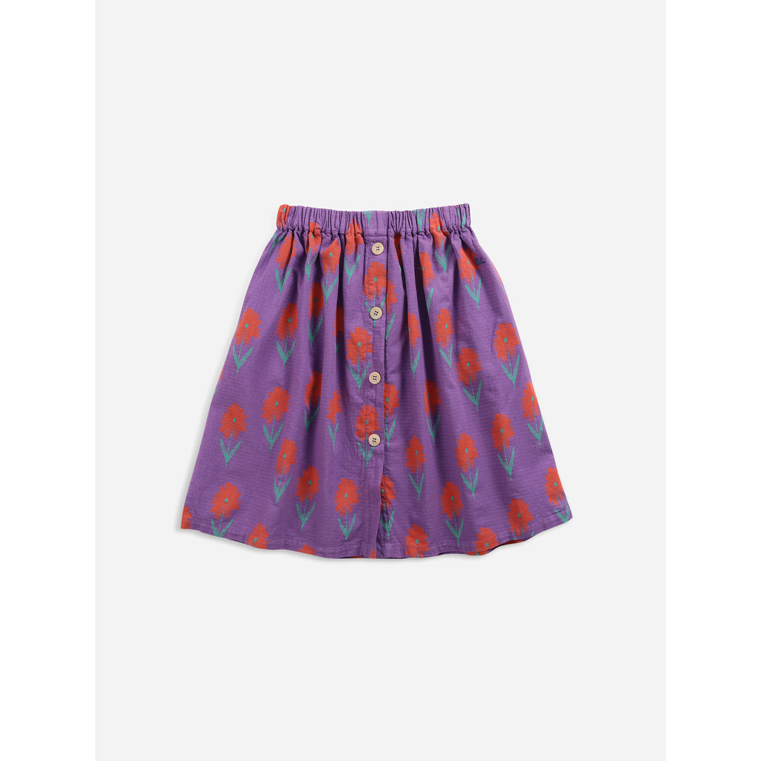 Bobo Choses Petunia All Over Buttoned Woven Midi Skirt