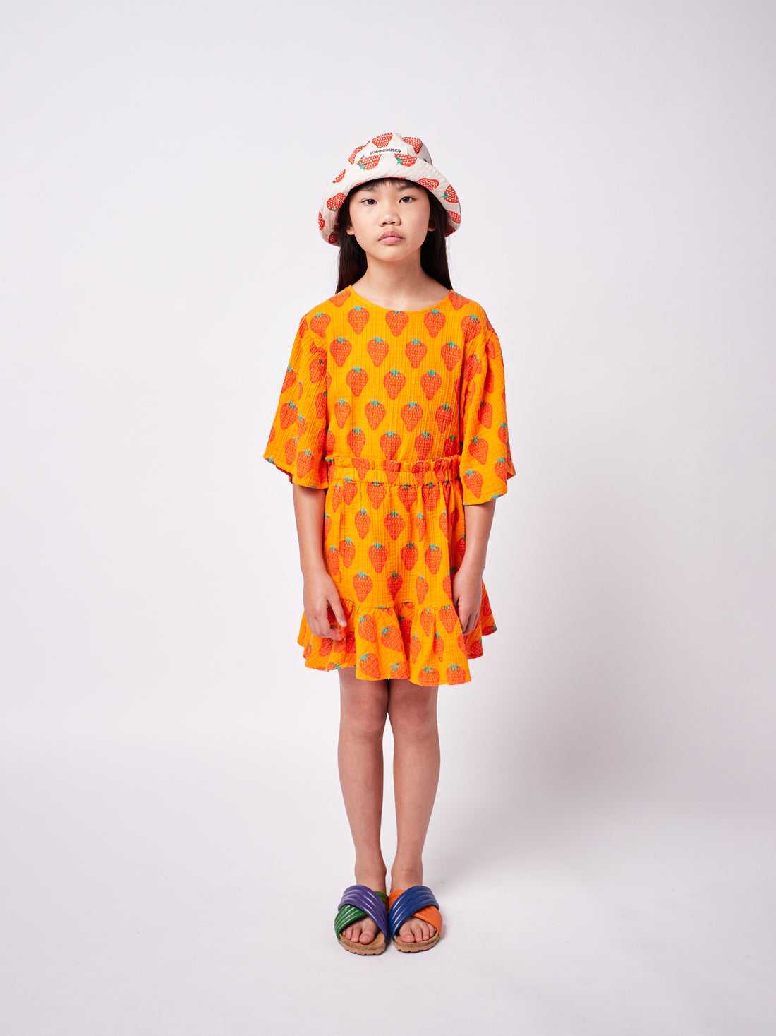 Bobo Choses Strawberry All Over Woven Mini Skirt