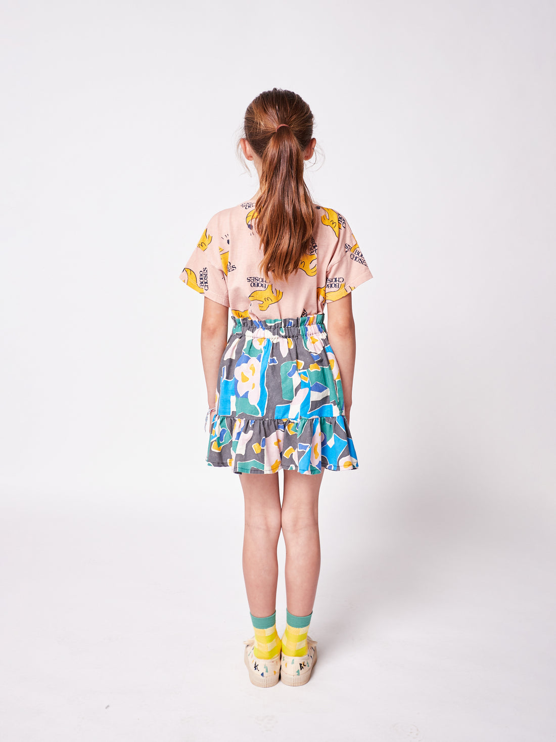 Bobo Choses Stains Black All Over Woven Mini Skirt