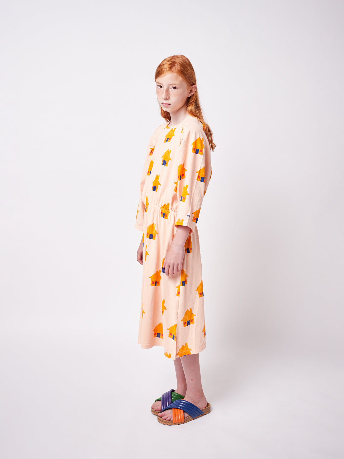 Bobo Choses Brick House All Over Long Sleeve Dress