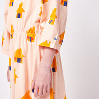 Bobo Choses Brick House All Over Long Sleeve Dress