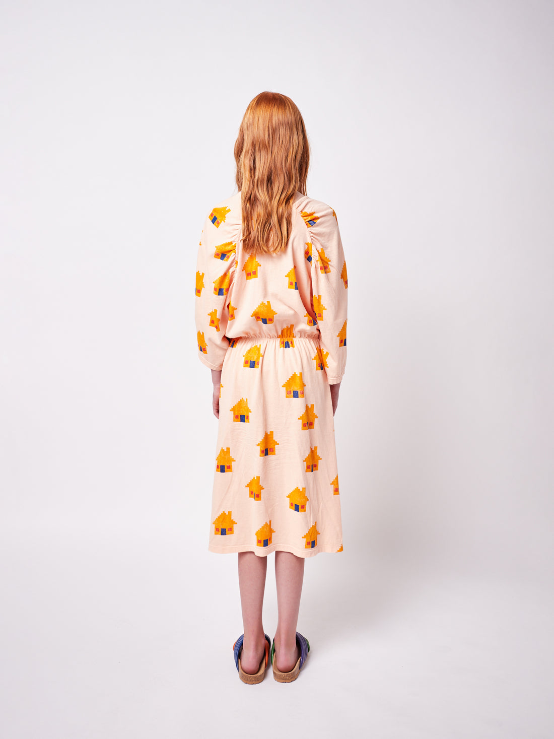 Bobo Choses Brick House All Over Long Sleeve Dress