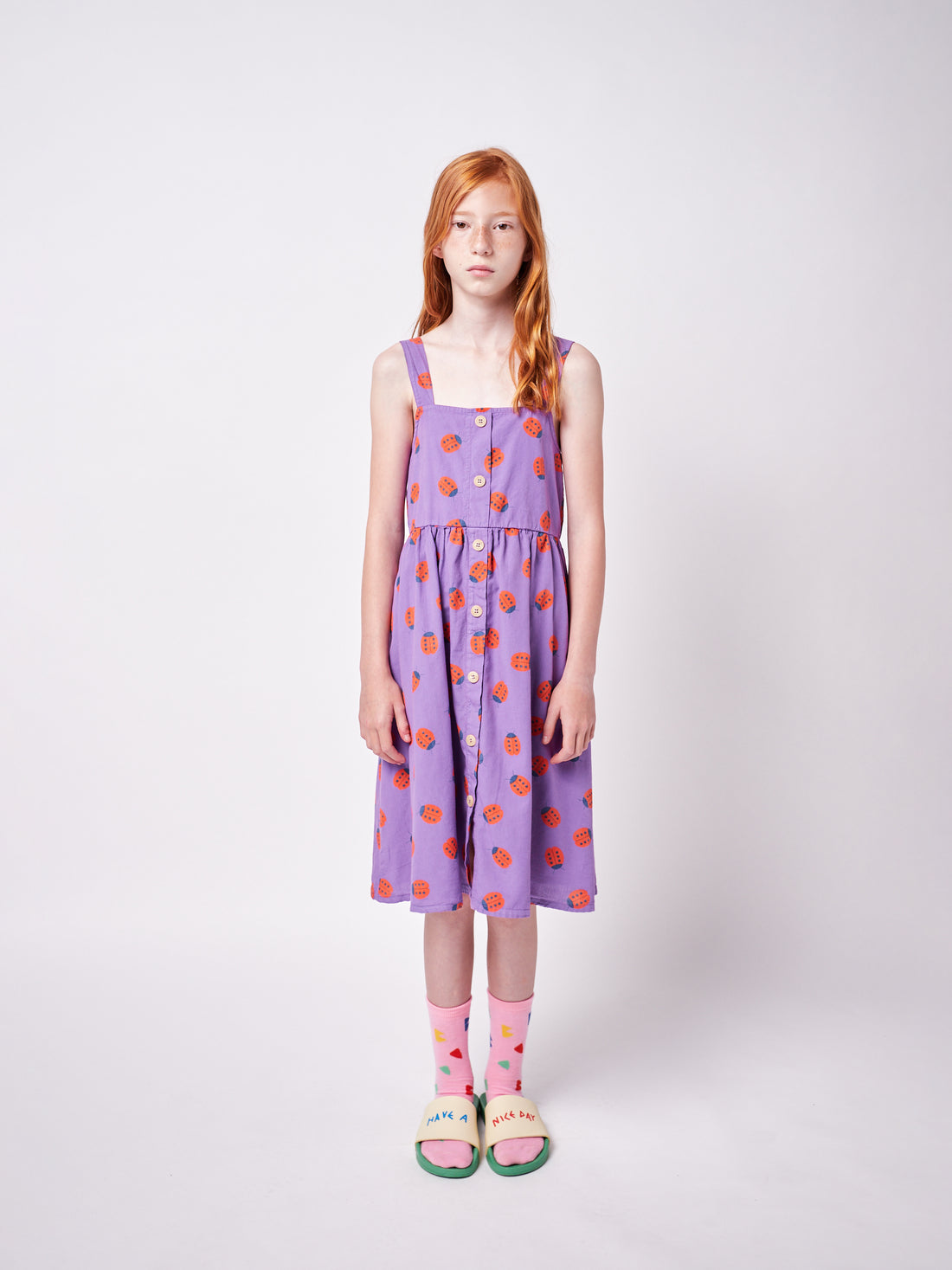 Bobo Choses Ladybug All Over Woven Dress