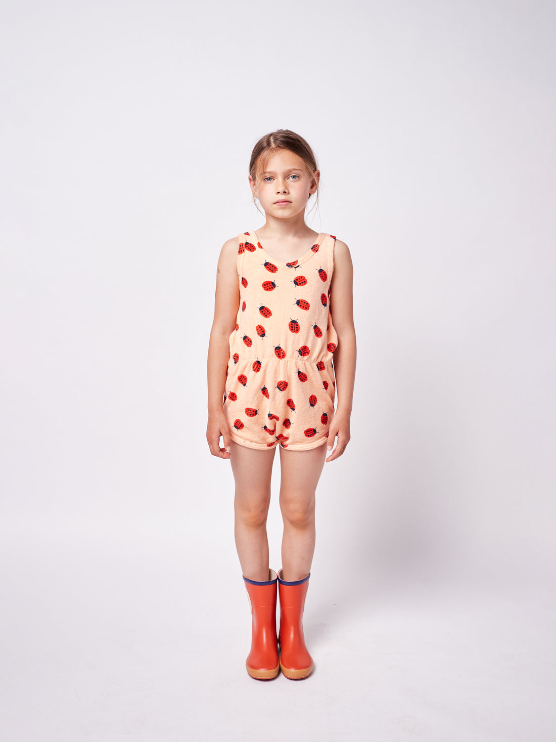 Bobo Choses Ladybug All Over Terry Playsuit