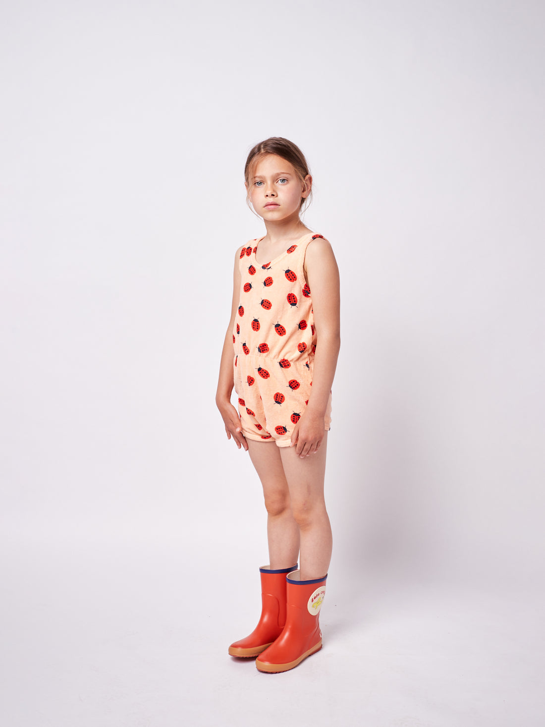 Bobo Choses Ladybug All Over Terry Playsuit