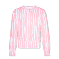 AO76 White Lana Stripes Sweatshirt